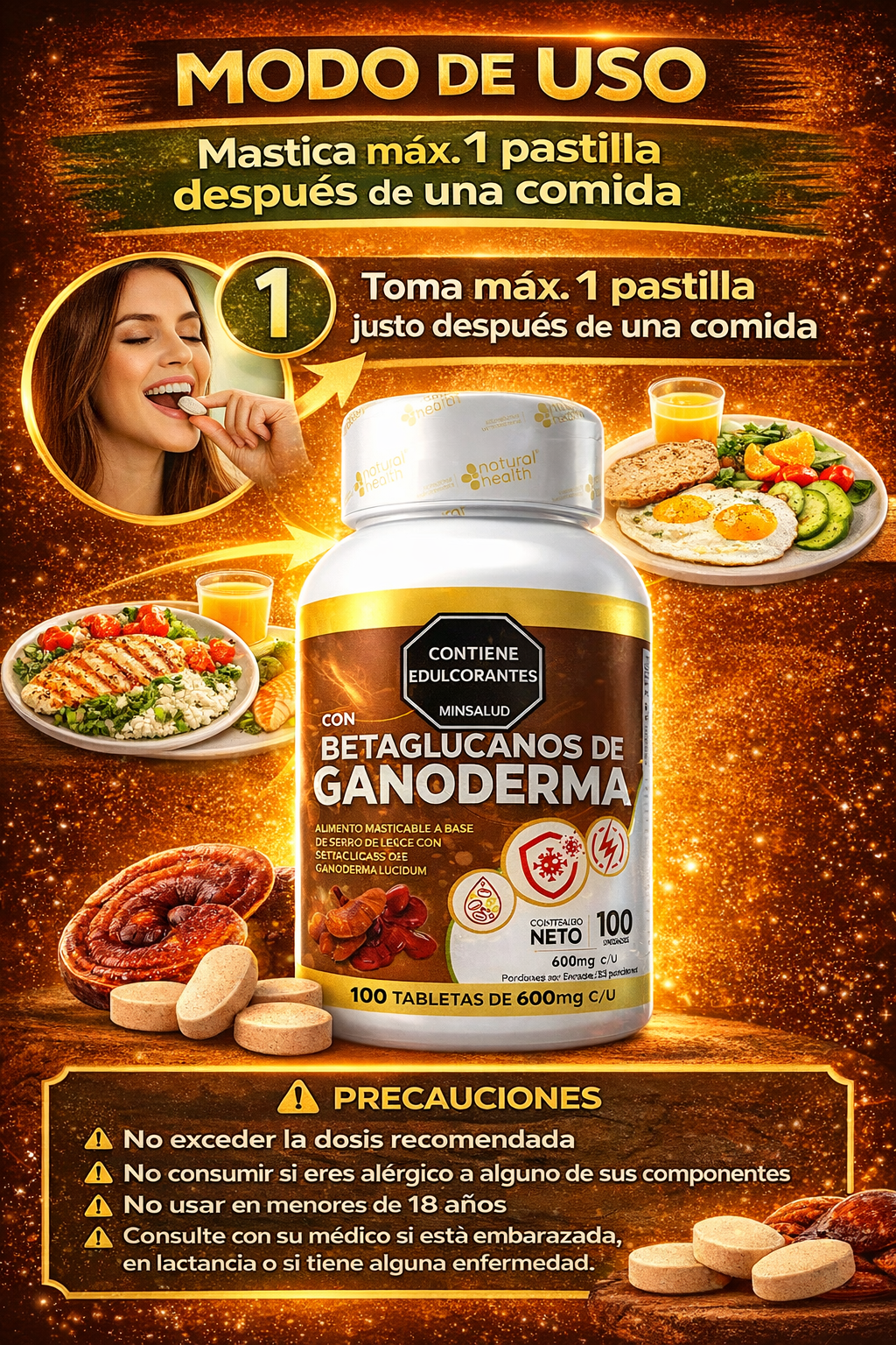 BETAGLUCANO GANODERMA x 100 CAPSULAS