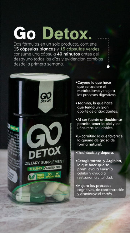 QUEMADOR DE GRASA GO DETOX 30 CÁPSULAS